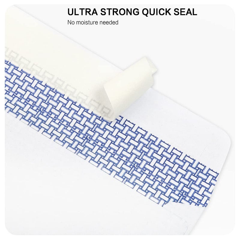 HERKKA 500 Pack #10 Double Window Security Self-Seal Envelopes - Suitable Size for Multiple Business Statements  Quickbooks Invoices  and Return Envelopes  Size 4-1/8 x 9-1/2 - White - 24 LB - Image 5